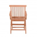 ΑΝΑΔΙΠΛΟΥΜΕΝΗ ΚΑΡΕΚΛΑ ΚΗΠΟΥ ΜΕ ΜΠΡΑΤΣΑ Fylliana Winston ΜΑΣΙΦ ΞΥΛΟ ΤΕΑΚ ΦΥΣΙΚΟ ΧΡΩΜΑ 43x57x89εκ