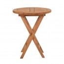 ΣΤΡΟΓΓΥΛΟ ΤΡΑΠΕΖΙ ΚΗΠΟΥ Fylliana Winston ΜΑΣΙΦ ΞΥΛΟ ΤΕΑΚ ΦΥΣΙΚΟ ΧΡΩΜΑ 80x75εκ