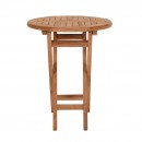 ΣΤΡΟΓΓΥΛΟ ΤΡΑΠΕΖΙ ΚΗΠΟΥ Fylliana Winston ΜΑΣΙΦ ΞΥΛΟ ΤΕΑΚ ΦΥΣΙΚΟ ΧΡΩΜΑ 80x75εκ