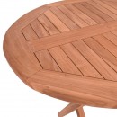 ΣΤΡΟΓΓΥΛΟ ΤΡΑΠΕΖΙ ΚΗΠΟΥ Fylliana Winston ΜΑΣΙΦ ΞΥΛΟ ΤΕΑΚ ΦΥΣΙΚΟ ΧΡΩΜΑ 80x75εκ