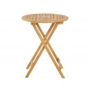 ΑΝΑΔΙΠΛΟΥΜΕΝΟ ΣΤΡΟΓΓΥΛΟ ΤΡΑΠΕΖΙ ΚΗΠΟΥ ΞΥΛΟ ΑΚΑΚΙΑΣ Fylliana MGS-370919-T ΦΥΣΙΚΟ ΧΡΩΜΑ 60x60x75εκ