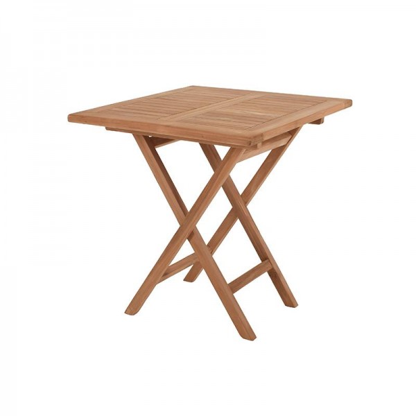 ΤΕΤΡΑΓΩΝΟ ΤΡΑΠΕΖΙ ΚΗΠΟΥ Fylliana Winston ΜΑΣΙΦ ΞΥΛΟ ΤΕΑΚ ΦΥΣΙΚΟ ΧΡΩΜΑ 80x80x75εκ