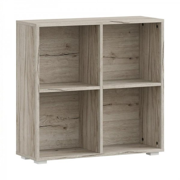 ΒΙΒΛΙΟΘΗΚΗ-ΡΑΦΙΕΡΑ Fylliana Smart 4P GREY OAK ΧΡΩΜΑ 74x25x76εκ