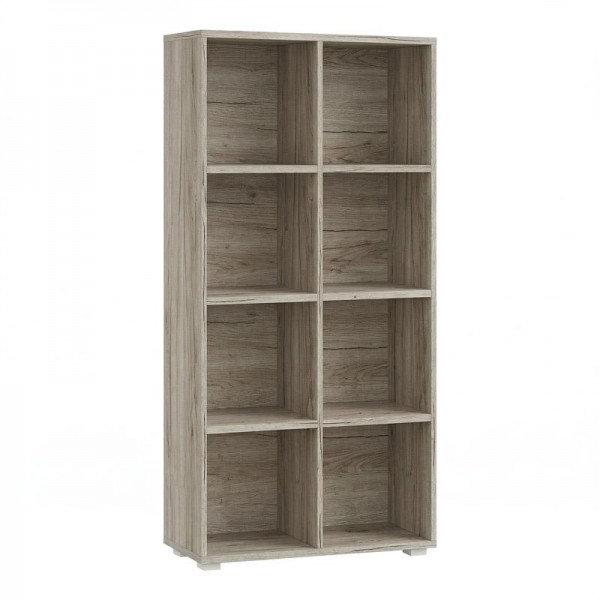 ΒΙΒΛΙΟΘΗΚΗ-ΡΑΦΙΕΡΑ Fylliana Smart 8P GREY OAK ΧΡΩΜΑ 74x25x146εκ