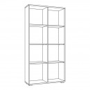 ΒΙΒΛΙΟΘΗΚΗ-ΡΑΦΙΕΡΑ Fylliana Smart 8P GREY OAK ΧΡΩΜΑ 74x25x146εκ