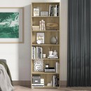 ΒΙΒΛΙΟΘΗΚΗ TOMAR 6 GREY OAK 70x24,5x211,5εκ