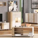 ΒΙΤΡΙΝΑ BELFORT 2K VS1 CASHMERE-ARTISAN OAK 85x40x122εκ o.r.s
