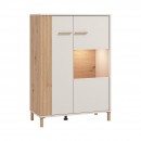 ΒΙΤΡΙΝΑ BELFORT 2K VS1 CASHMERE-ARTISAN OAK 85x40x122εκ o.r.s