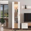 ΒΙΤΡΙΝΑ BRETAGNA 1K VS1 ARTISAN OAK-ΛΕΥΚΟ HIGH GLOSS FOIL 58x35x202εκ a.p.r