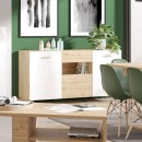 ΒΙΤΡΙΝΑ BRETAGNA 2K VS1 ARTISAN OAK-ΛΕΥΚΟ HIGH GLOSS FOIL 96x35x125εκ a.p.r