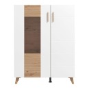 ΒΙΤΡΙΝΑ BRETAGNA 2K VS1 ARTISAN OAK-ΛΕΥΚΟ HIGH GLOSS FOIL 96x35x125εκ a.p.r