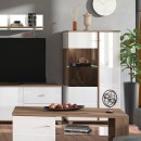 ΒΙΤΡΙΝΑ BURGUNDY 2K VS1 140 ΛΕΥΚΟ-FLAGSTAFF OAK-ΛΕΥΚΟ HIGH GLOSS FOIL 78,5x40x139,5εκ s.p.k