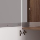 ΒΙΤΡΙΝΑ BURGUNDY 2K VS1 140 ΛΕΥΚΟ-FLAGSTAFF OAK-ΛΕΥΚΟ HIGH GLOSS FOIL 78,5x40x139,5εκ s.p.k