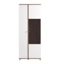 ΒΙΤΡΙΝΑ BURGUNDY 2K VS1 200 ΛΕΥΚΟ-FLAGSTAFF OAK-ΛΕΥΚΟ HIGH GLOSS FOIL 78,5x40x197εκ s.p.k