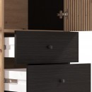 ΒΙΤΡΙΝΑ CORREZE 2K2F POP ΜΑΥΡΟ OAK-ARTISAN OAK 87x40x131εκ