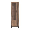 ΒΙΤΡΙΝΑ CORSICA 1K VS1 FLAGSTAFF OAK-ΜΑΥΡΟ 54,5x35x193εκ