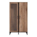 ΒΙΤΡΙΝΑ CORSICA 2K VS1 FLAGSTAFF OAK-ΜΑΥΡΟ 84,5x35x153εκ