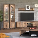 ΒΙΤΡΙΝΑ CORSICA 2K VS2 FLAGSTAFF OAK-ΜΑΥΡΟ 84,5x35x193εκ