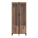 ΒΙΤΡΙΝΑ CORSICA 2K VS2 FLAGSTAFF OAK-ΜΑΥΡΟ 84,5x35x193εκ