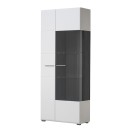 ΒΙΤΡΙΝΑ Enzo 2Κ VS1 Λευκό-Black Grey Wood-Λευκή Λάκ 77.5x35x190εκ f.r.r