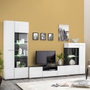 ΒΙΤΡΙΝΑ Enzo 2Κ VS1 Λευκό-Black Grey Wood-Λευκή Λάκ 77.5x35x190εκ f.r.r