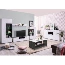 ΒΙΤΡΙΝΑ Enzo 2Κ VS1 Λευκό-Black Grey Wood-Λευκή Λάκ 77.5x35x190εκ f.r.r