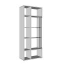 ΒΙΤΡΙΝΑ Enzo 2Κ VS1 Λευκό-Black Grey Wood-Λευκή Λάκ 77.5x35x190εκ f.r.r