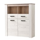 ΒΙΤΡΙΝΑ Kent POP 2F GREY OAK-WHITE OAK 114x36x127εκ knt