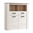 ΒΙΤΡΙΝΑ Kent POP 2F GREY OAK-WHITE OAK 114x36x127εκ knt
