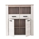ΒΙΤΡΙΝΑ Kent POP 2F GREY OAK-WHITE OAK 114x36x127εκ knt