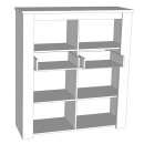ΒΙΤΡΙΝΑ Kent POP 2F GREY OAK-WHITE OAK 114x36x127εκ knt