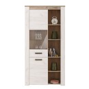 ΒΙΤΡΙΝΑ Kent POP V GREY OAΚ-WHITE OAK 99x36x195εκ knt