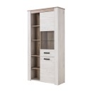 ΒΙΤΡΙΝΑ Kent POP V GREY OAΚ-WHITE OAK 99x36x195εκ knt
