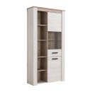 ΒΙΤΡΙΝΑ Kent POP V GREY OAΚ-WHITE OAK 99x36x195εκ knt
