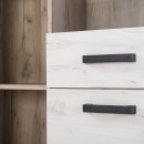 ΒΙΤΡΙΝΑ Kent POP V GREY OAΚ-WHITE OAK 99x36x195εκ knt