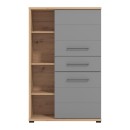 ΒΙΤΡΙΝΑ LISABON POP ARTISAN OAK-ΓΚΡΙ ΓΡΑΦΙΤΗΣ-ΓΚΡΙ MAT 89.5*40*141.5