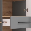 ΒΙΤΡΙΝΑ LISABON POP ARTISAN OAK-ΓΚΡΙ ΓΡΑΦΙΤΗΣ-ΓΚΡΙ MAT 89.5*40*141.5