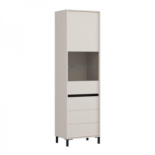 ΒΙΤΡΙΝΑ MARRON 1K VS1 193 CASHMERE-ΜΑΥΡΟ ΜΑΤ 55x40x193εκ
