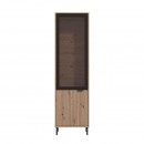 ΒΙΤΡΙΝΑ MAYENNE 1K VS1 ARTISAN OAK-ΜΑΥΡΟ MAT 55x40x195εκ