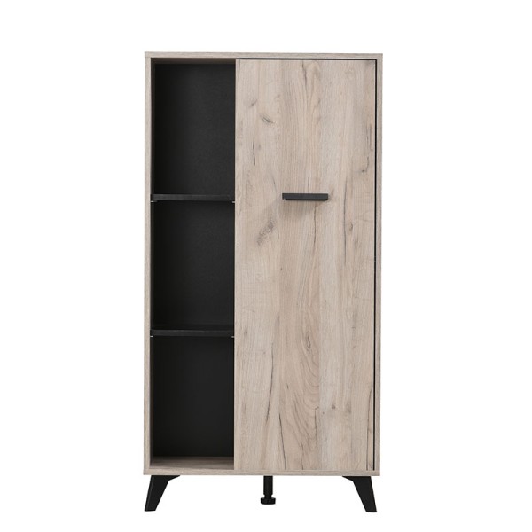 ΒΙΤΡΙΝΑ UMBRIA POP GREY OAK-ΜΑΥΡΟ 67x33x130εκ m.b.r