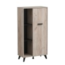 ΒΙΤΡΙΝΑ UMBRIA POP GREY OAK-ΜΑΥΡΟ 67x33x130εκ m.b.r
