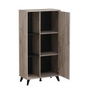 ΒΙΤΡΙΝΑ UMBRIA POP GREY OAK-ΜΑΥΡΟ 67x33x130εκ m.b.r
