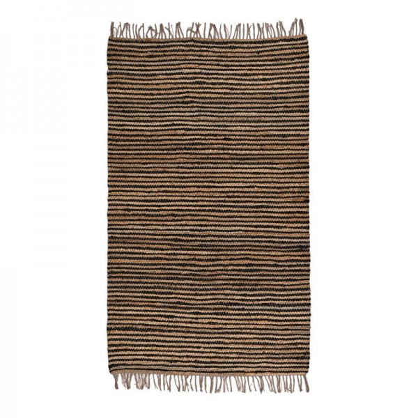 ΧΑΛΙ Fylliana Jute ΜΑΥΡΟ-ΚΑΦΕ ΧΡΩΜΑ 140x200εκ