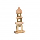 ΔΙΑΚΟΣΜΗΤΙΚΟ ΑΛΟΥΜΙΝΙΟΥ Fylliana Light house 2390 ΜΕ ΞΥΛΙΝΗ ΒΑΣH ΧΡΥΣΟ ΧΡΩΜΑ 18x7x45εκ