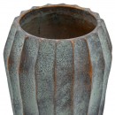 ΔΙΑΚΟΣΜΗΤΙΚΟ ΒΑΖΟ ΤΣΙΜΕΝΤΕΝΙΟ Fylliana FL22424 ΑΝΘΡΑΚΙ-ΠΡΑΣΙΝΟ ΜΕ ΜΠΡΟΝΖΕ ΛΕΠΤΟΜΕΡΕΙΕΣ ΧΡΩΜΑ 18x31εκ