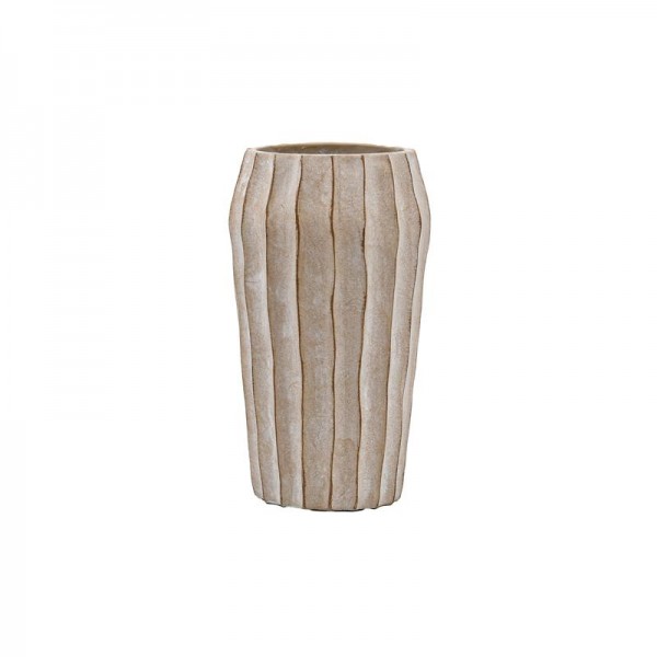 ΔΙΑΚΟΣΜΗΤΙΚΟ ΒΑΖΟ ΤΣΙΜΕΝΤΕΝΙΟ Fylliana FL22424 ΜΠΕΖ-ΓΚΡΙ ΜΕ TAUPE ΛΕΠΤΟΜΕΡΕΙΕΣ ΧΡΩΜΑ 15x24εκ