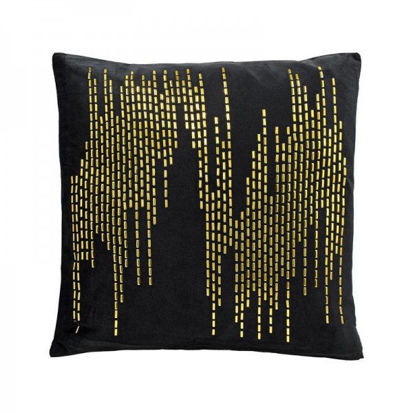 ΔΙΑΚΟΣΜΗΤΙΚΟ ΜΑΞΙΛΑΡΙ Fylliana ΜΑΥΡΟ-ΧΡΥΣΟ ΧΡΩΜΑ 45x45εκ