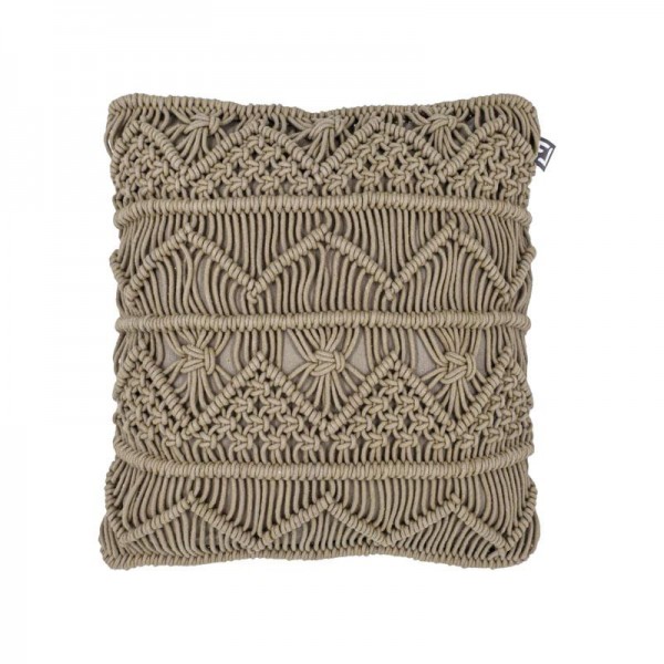 ΔΙΑΚΟΣΜΗΤΙΚΟ ΜΑΞΙΛΑΡΙ ΜΑΚΡΑΜΕ ΜΠΕΖ ΧΡΩΜΑ 40x40εκ