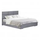 ΔΙΠΛΟ ΚΡΕΒΑΤΙ Fylliana Berlin ΓΚΡΙ ΧΡΩΜΑ ΥΦΑΣΜΑΤΟΣ 175x214x115εκ(160*200)
