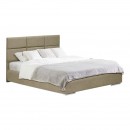ΔΙΠΛΟ ΚΡΕΒΑΤΙ Fylliana Berlin ΜΠΕΖ ΧΡΩΜΑ ΥΦΑΣΜΑΤΟΣ 175x214x115εκ (160*200)